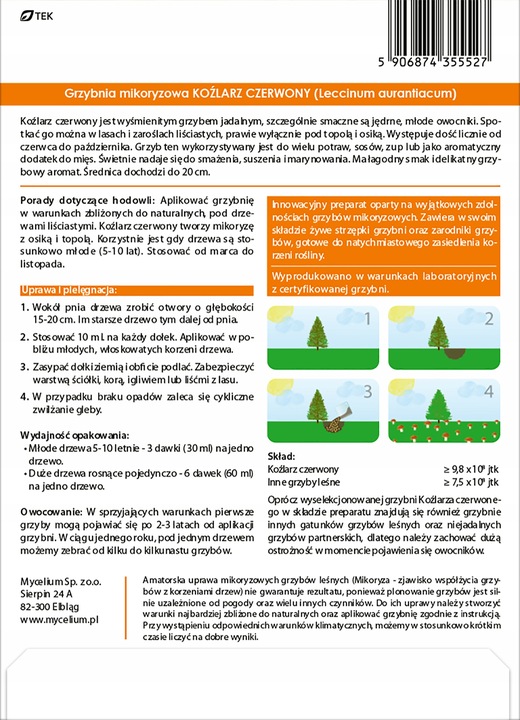 KOŹLARZ CZERWONY zagęszczona żywa grzybnia