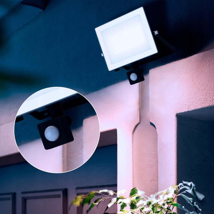 Naświetlacz LED 50W 5400lm 5000K IP65 Czujnik Ruchu i Zmierzchu