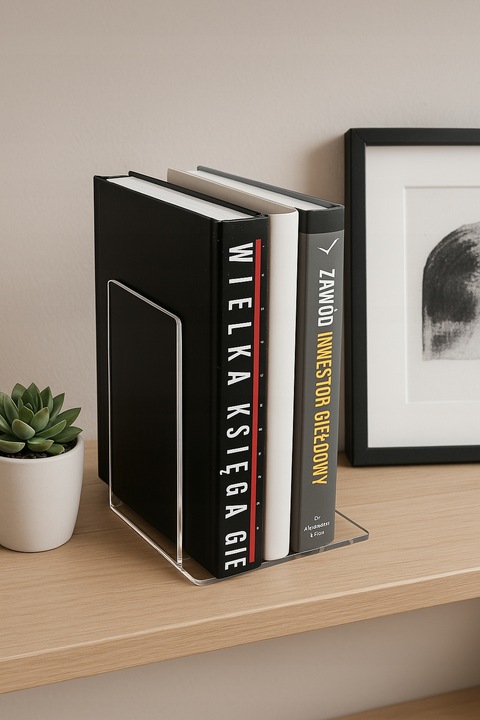 6 x PODPÓRKI do KSIĄŻEK STOJAK na KSIĄŻKI Plexi (pleksi) 2mm