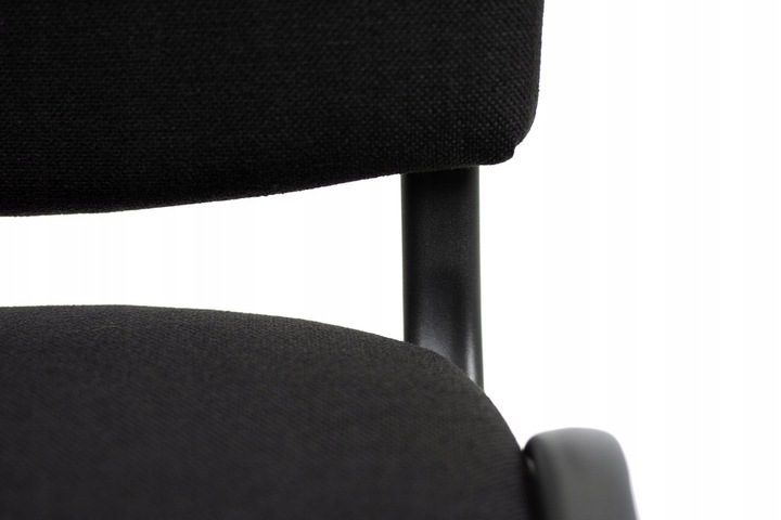 KRZESŁO KONFERENCYJNE BIUROWE ISO BLACK GRUBY PROFIL TAPICEROWANE Z