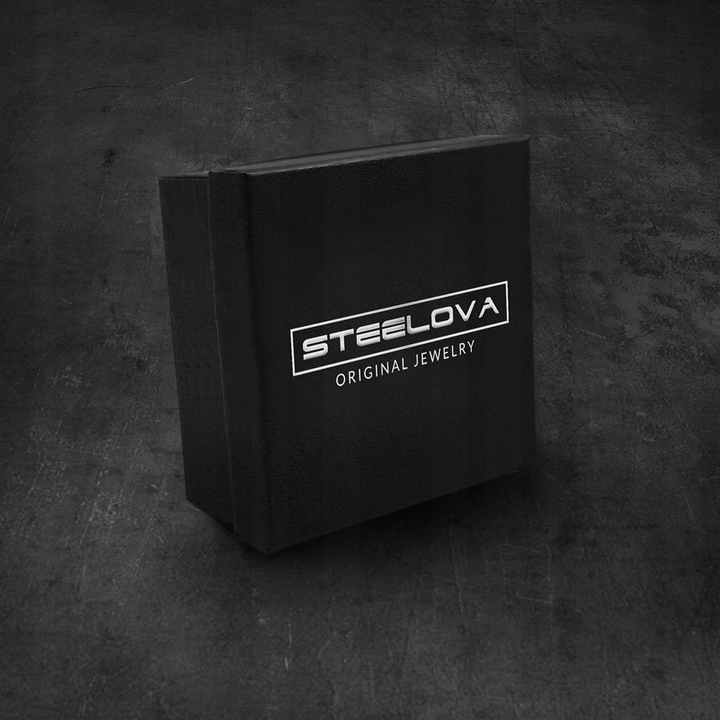 CZARNA FAZOWANA OBRĄCZKA, STAL CHIRURGICZNA r.30