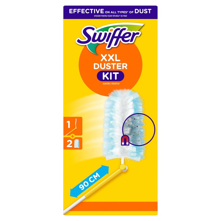 ZESTAW DO SPRZĄTANIA MIOTEŁKA DO KURZU SWIFFER DUSTER XXL + 2 WKŁADY