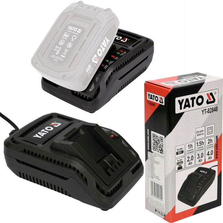 YATO ŁADOWARKA DO AKUMULATORÓW SYSTEM 18V YATO BATERIA YT-82848