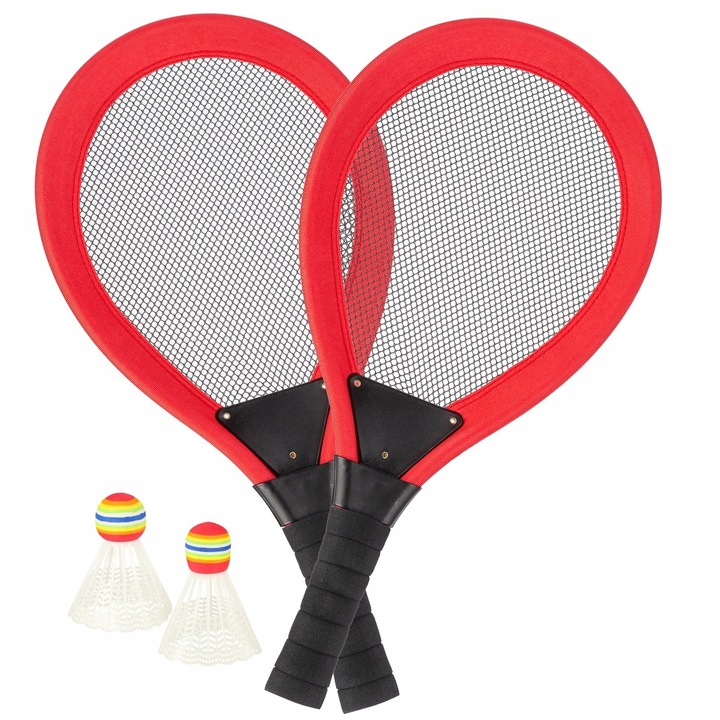 Rakietki Paletki Babington z lotkami Tenis Plażowy Badminton świecący LED