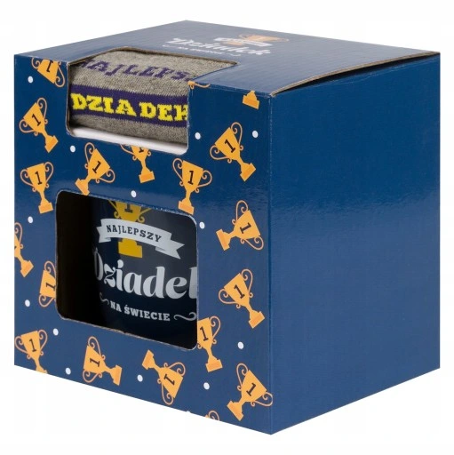 ZESTAW PREZENTOWY KUBEK ŚMIESZNE SKARPETKI MĘSKIE SOXO PREZENT DLA DZIADKA