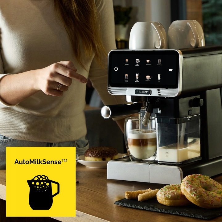 Ekspres do kawy ciśnieniowy Yoer +LED 20bar 1350W Automatyczny