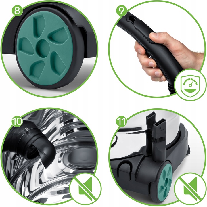 ODKURZACZ PRZEMYSŁOWY BEZWORKOWY MOCNY UNIWERSALNY NA MOKRO SUCHO