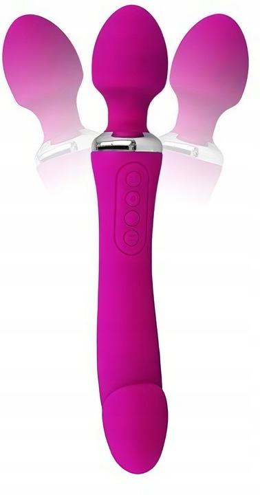 LUKSUSOWY WIBRATOR DAMSKI 2w1 PODGRZEWANY DO 45stC - USB DAWCA ORGAZMÓW