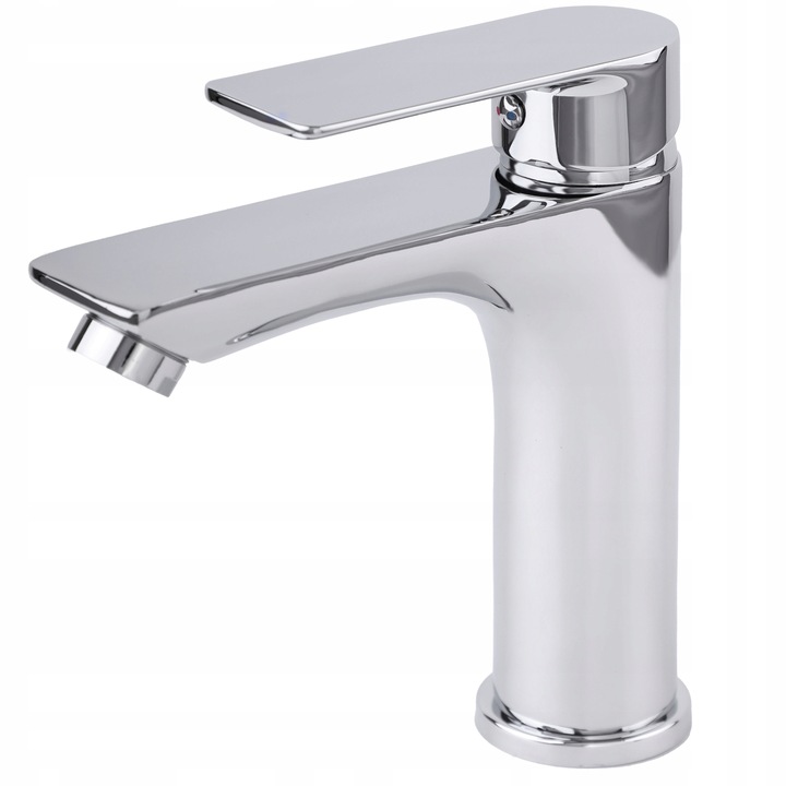 Bateria umywalkowa stojąca srebrna kran do łazienki chrom YOKA HOME