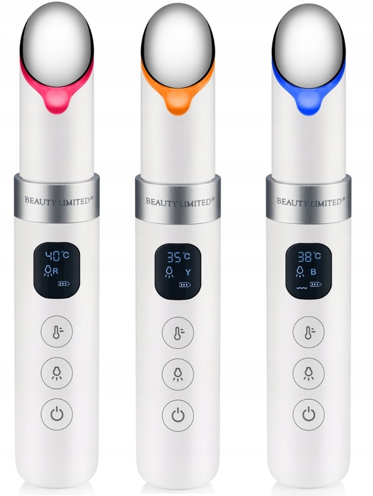 Masażer do twarzy oczu i ust 3w1 LED wibracje ciepło EyeCare Beauty