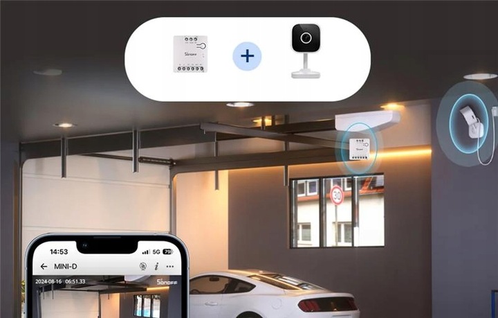 SONOFF MINI-D Inteligentny Przełącznik Sterownik Styk Beznapięciowy