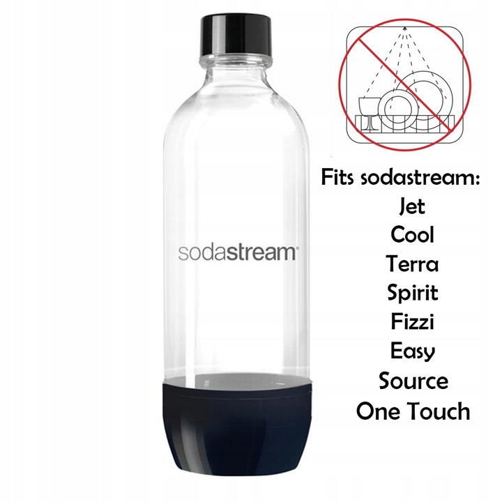 SodaStream Butelka na wodę FUSE 1L - do zmywarki czarna