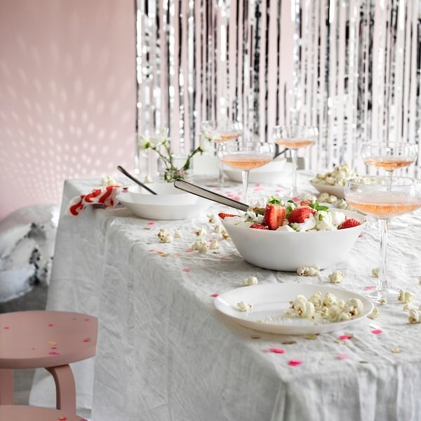 Serwis obiadowy na 12 osób talerze : obiadowe, głebokie, deserowe, miseczki