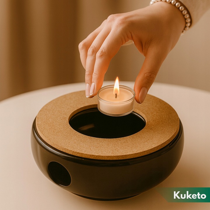 PODGRZEWACZ CERAMICZNY POD DZBANEK ZAPARZACZ CZAJNIK NA ŚWIECZKĘ