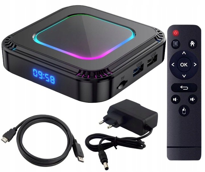 SMART TV BOX 4K PRZYSTAWKA MULTIMEDIALNA 8K ANDROID 13 BLUETOOTH WIFI