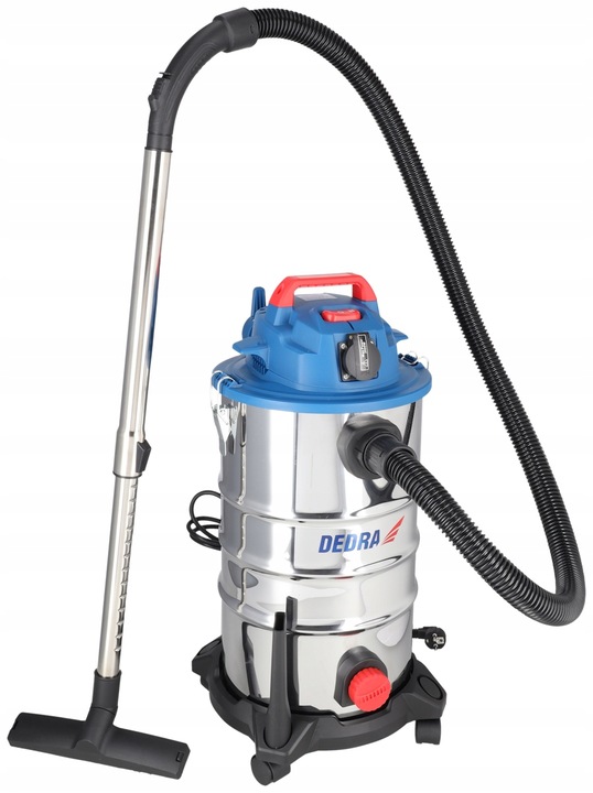 Odkurzacz DEDRA Bezworkowy Sucho Mokro 1400W 30L stal Gniazdo el.
