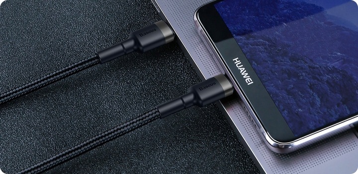 BASEUS MOCNY KABEL USB-C SZYBKIE ŁADOWANIE TYP-C TYPE-C PD 60W QC 3.0 2M