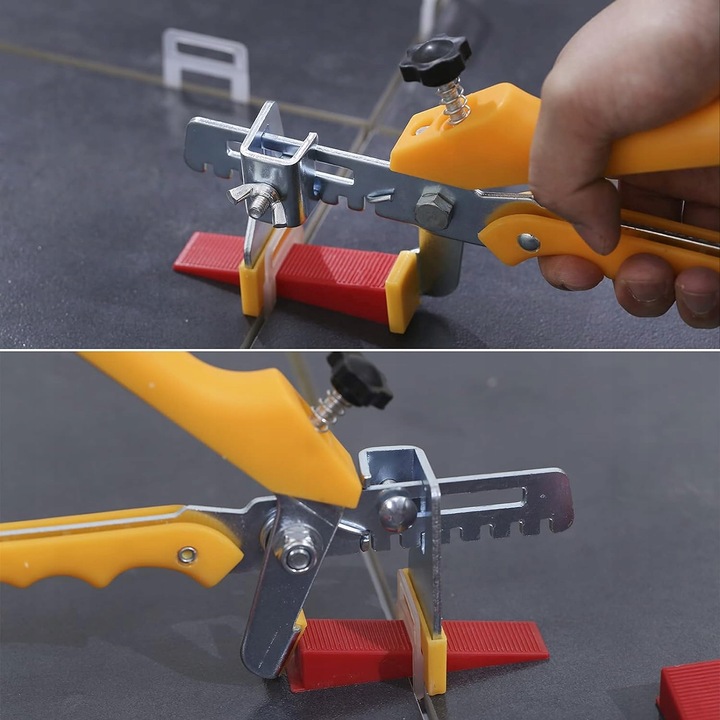 MOCNY ZESTAW SYSTEM POZIOMOWANIA PŁYTEK KLIPSY KLINY SZCZYPCE 2mm