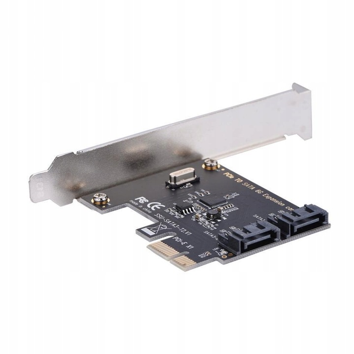 Karta adapter do komputera PCI PCIe 1X na 2x SATA 3.0 Serial ATA 2-portowa