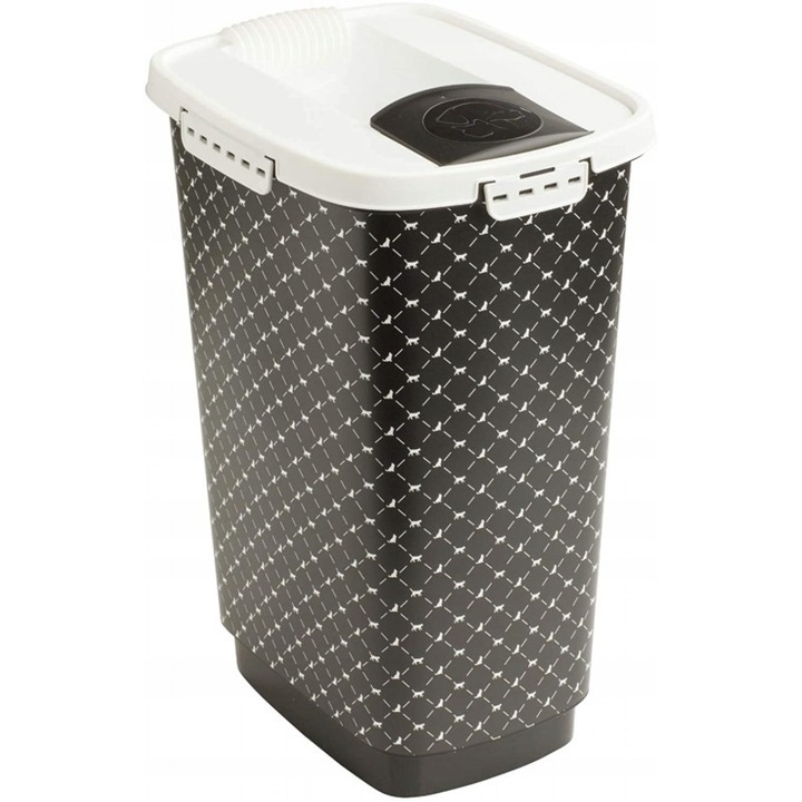 Rotho CODY 25 l biało-czarny pojemnik na suchą kar