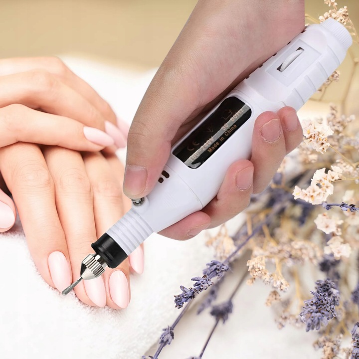 FREZARKA DO PAZNOKCI MANICURE PEDICURE DO USUWANIA HYBRYD ŻELU + FREZY
