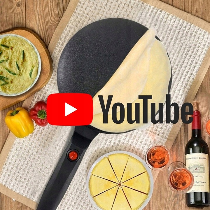 NALEŚNIKARKA ELEKTRYCZNA AUTOMATYCZNA CZARNA NON STICK 20CM 700W