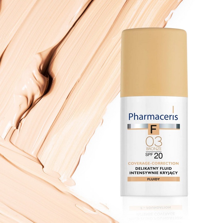 PHARMACERIS F Delikatny fluid intensywnie kryjący SPF 20 bronze 03 30ml