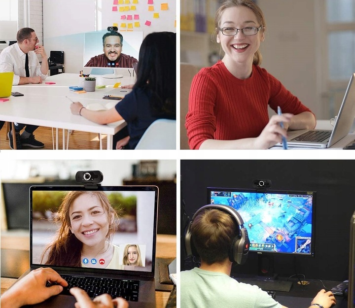KAMERKA KAMERA INTERNETOWA DO LEKCJI SKYPE FULL HD TEAMS DO LAPTOPA PC