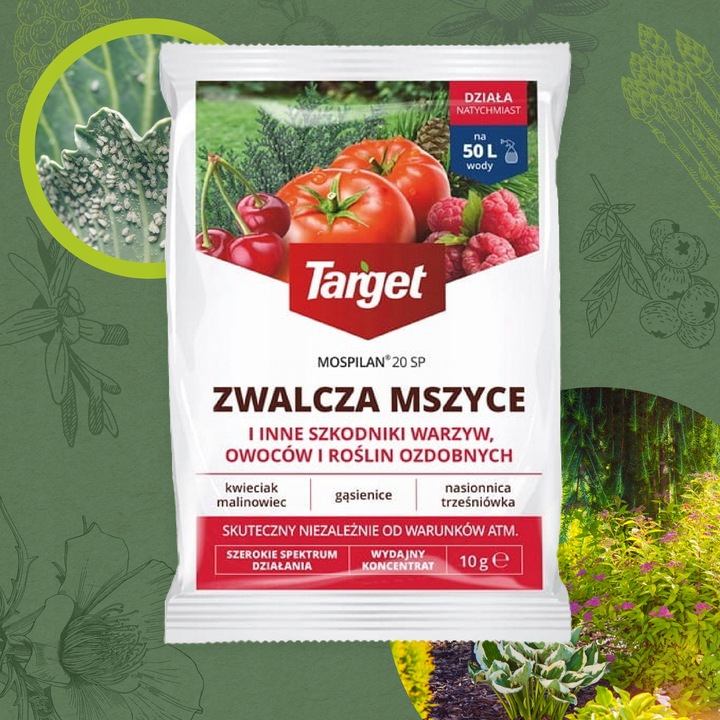 TARGET MOSPILAN 20SP ŚRODEK NA MSZYCE SZKODNIKI WARZYW OWOCÓW ROŚLIN