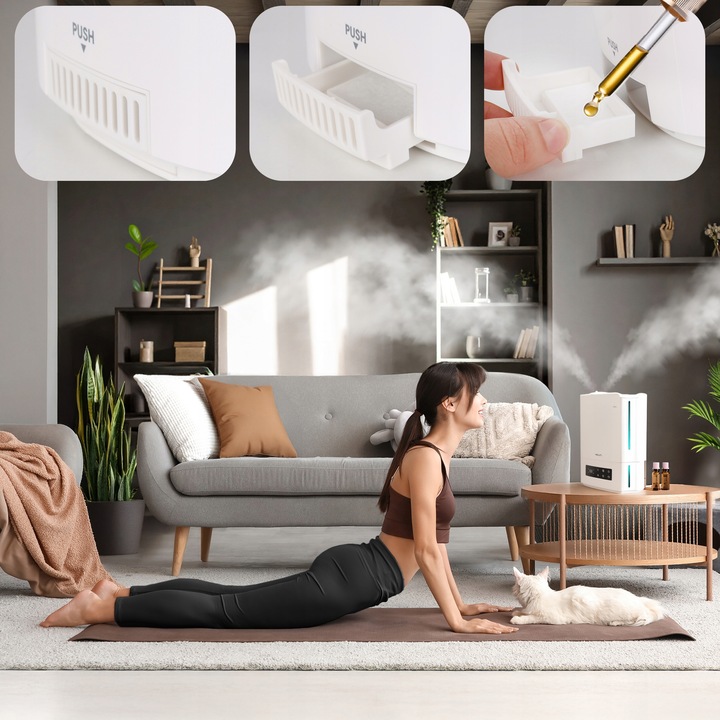 Nawilżacz powietrza ultradźwiękowy dyfuzor zapachowy MILO duży aż 5l