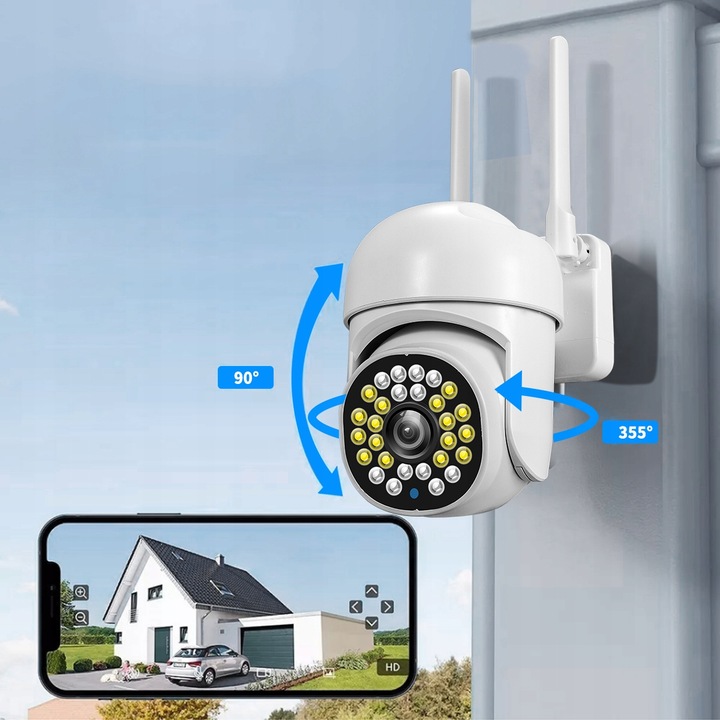 ZEWNĘTRZNA OBROTOWA KAMERA IP 3MP 2K WIFI6 2.4G&5G A-1008