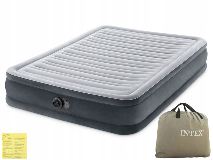 Materac Dmuchany Dwuosobowy Łóżko z Pompką 230V do Spania Intex 67768ND
