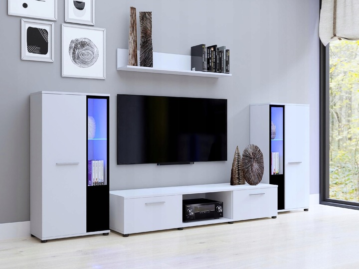 Meblościanka CUBE biały mat meble pokojowe