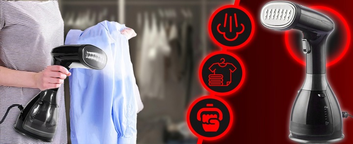 PAROWNICA DO UBRAŃ STEAMER ŻELAZKO PAROWE MYJKA PAROWA 1500W 7W1