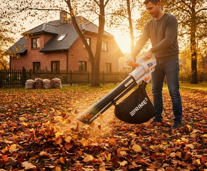 MOCNY ODKURZACZ DO LIŚCI 3500 W DMUCHAWA OGRODOWA 3w1 DMUCHAWA