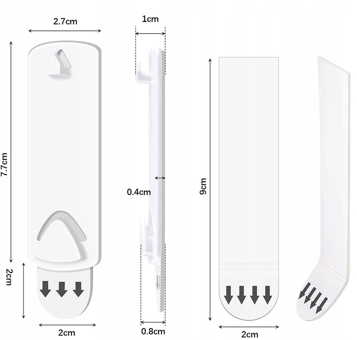 Haczyk Samoprzylepny Klejący Gwóźdź Na OBRAZ 10szt