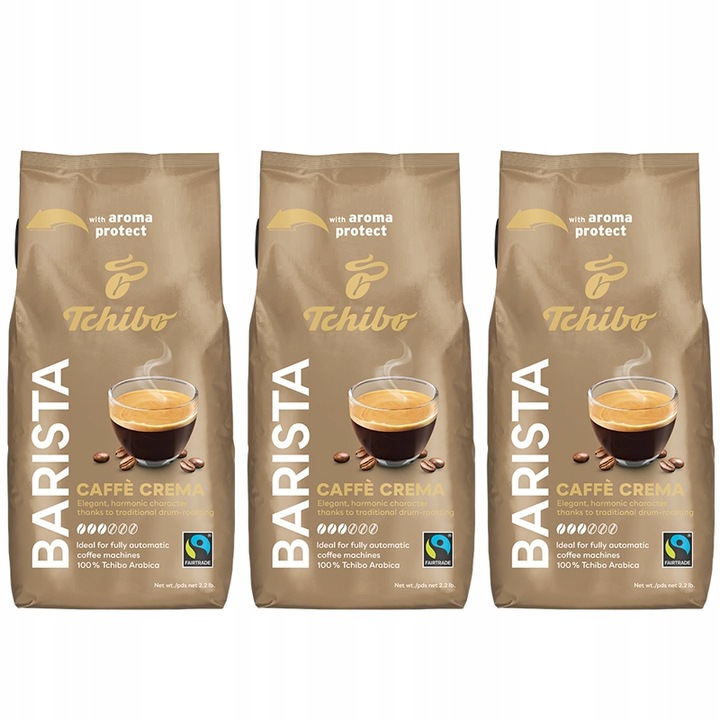 Tchibo Barista Caffe Crema 3x1kg kawa ziarnista ZESTAW
