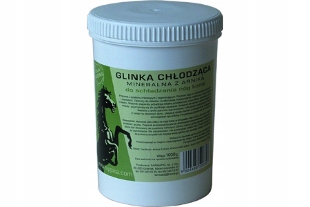 Glinka chłodząca łagodząca mineralna z arniką dla koni XXL 1,5 kg SKUTECZNA