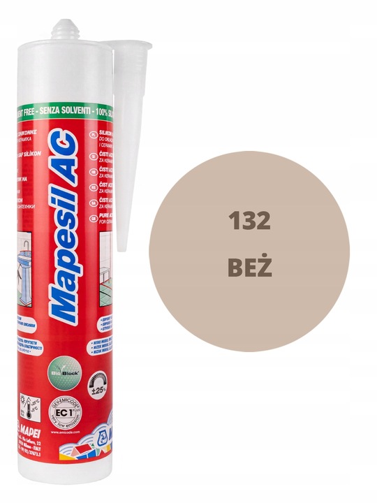SILIKON MAPEI MAPESIL AC 310ml beż 132