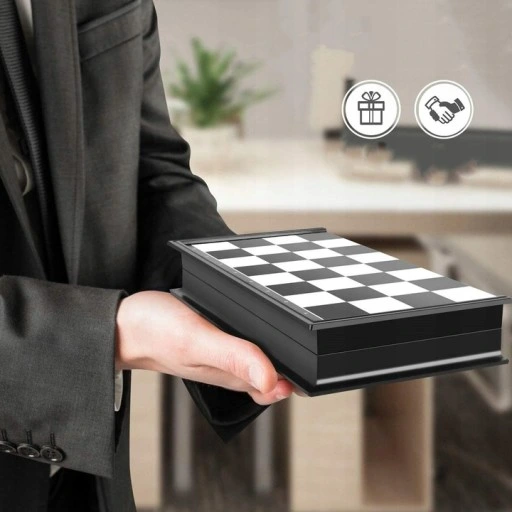 SZACHY KLASYCZNE 25X25 GRA SKŁADANE SZACHOWNICA