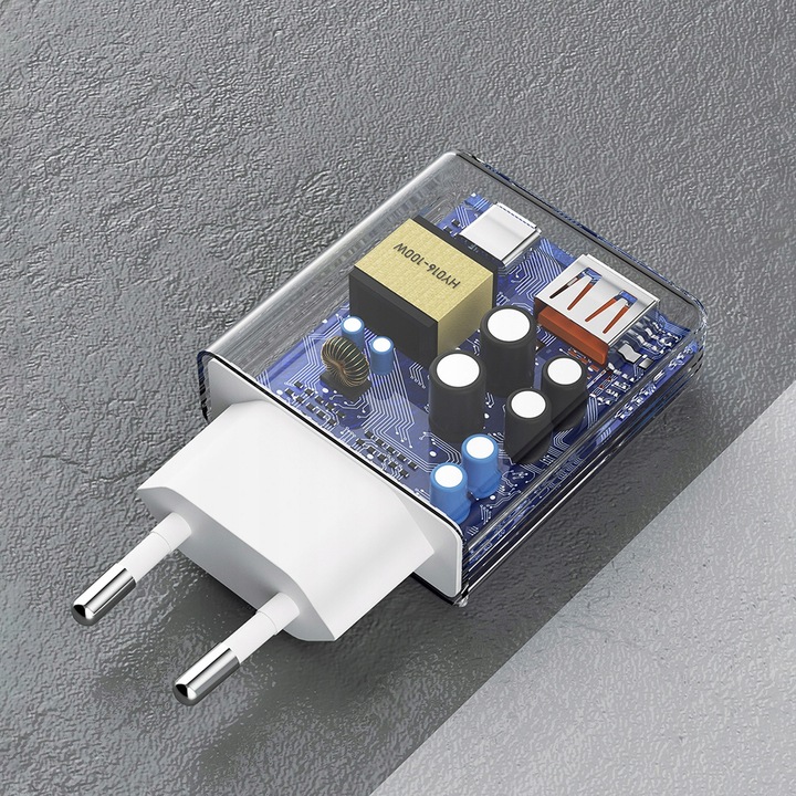 SZYBKA ŁADOWARKA DO TELEFONU PD 30W ŁADOWARKA SIECIOWA USB-C / USB-A QC 3.0