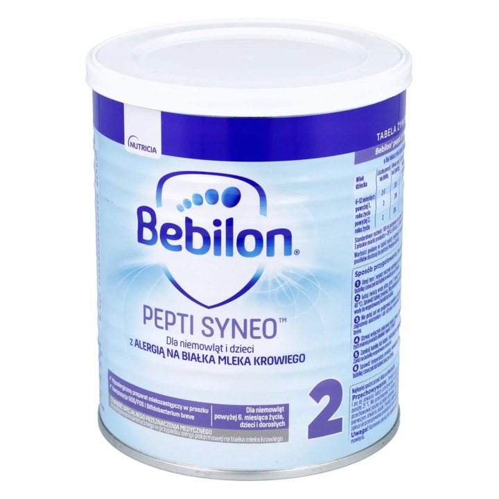 BEBILON PEPTI SYNEO 2 MLEKO 400 gram DLA DZIECI Z ALERGIĄ NA BIAŁKA
