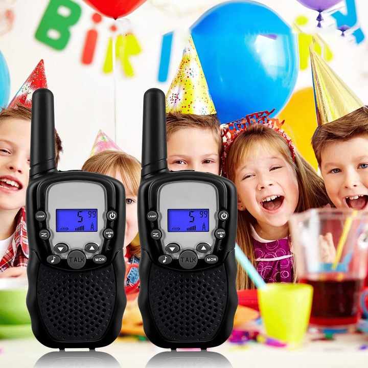 2X WALKIE TALKIE KRÓTKOFALÓWKI KRÓTKOFALÓWKA PMR Z LATARKĄ I WYŚWIETLACZEM