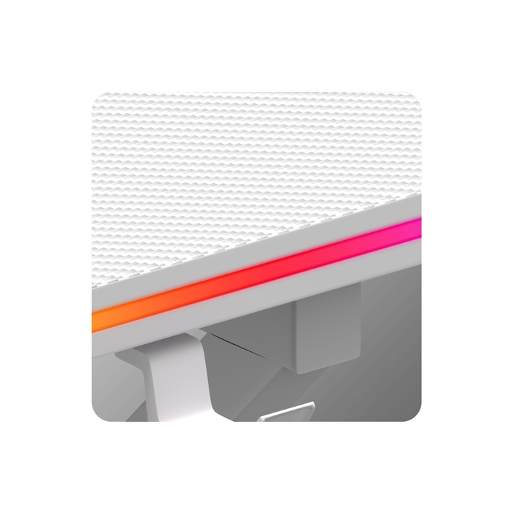 Biurko Gamingowe RGB Stolik Biurowy Gracza LED z Pilotem Carbon Huzaro