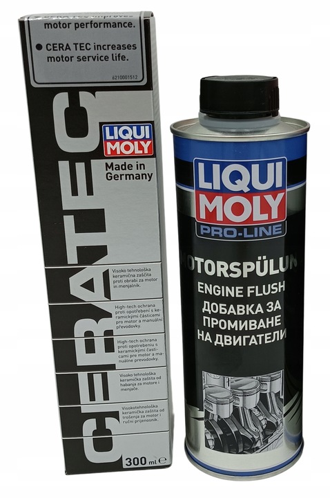 Zestaw Liqui Moly Ceratec 300ML + Proline Płukanka Silnika 500ML 2 Produkty