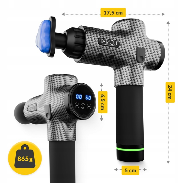 PISTOLET DO MASAŻU WYMIENNE KOŃCÓWKI RELAKS MASSAGE GUN ULTRA COOL EDITION