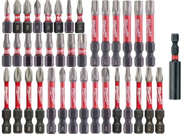 MILWAUKEE Zestaw bitów udarowych 38sztuk PH PZ TX 4932492009