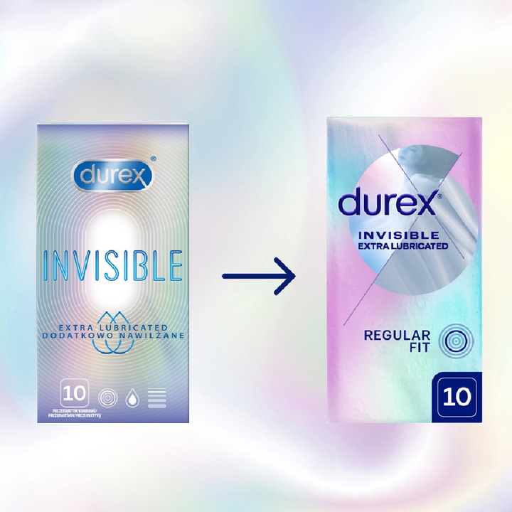 DUREX prezerwatywy INVISIBLE supercienkie dodatkowo nawilżane 10 szt.