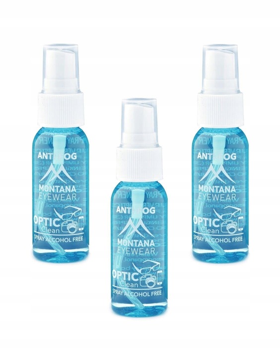 PŁYN ANTIFOG PRZECIW PAROWANIU OKULARÓW I GOGLI 3x 30ML + ŚCIERECZKI