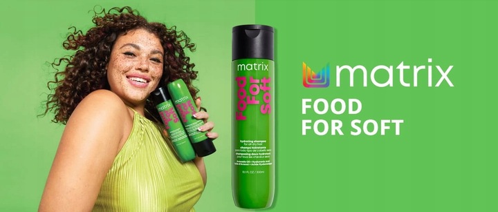 Matrix food for soft Zestaw nawilżający do włosów Szampon 300 Odżywka 300ml